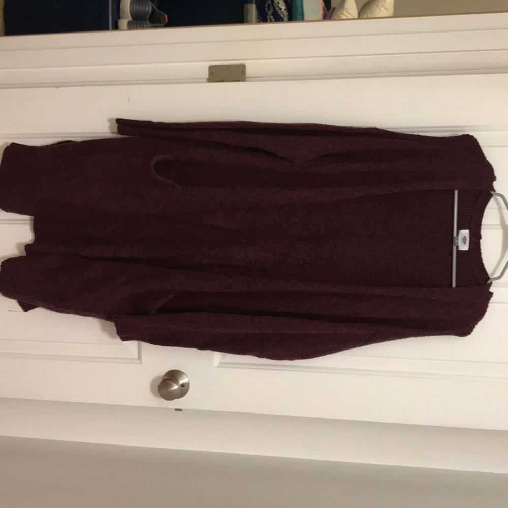 Maroon duster sweater
